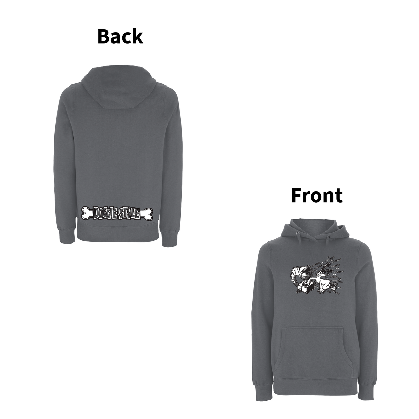 FUNKY DOG - DOGGIE STYLE  Front and Back Print Hoodie
