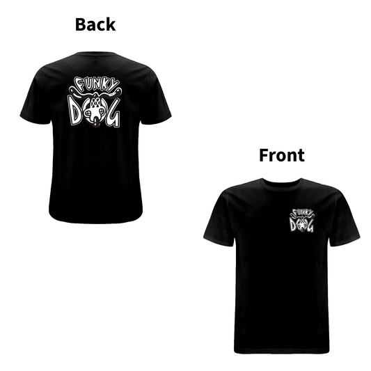 FUNKY DOG  - FUNKY DOG LOGO Front and Back Print T-shirt