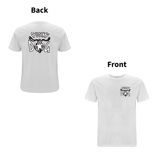 FUNKY DOG  - FUNKY DOG LOGO Front and Back Print T-shirt