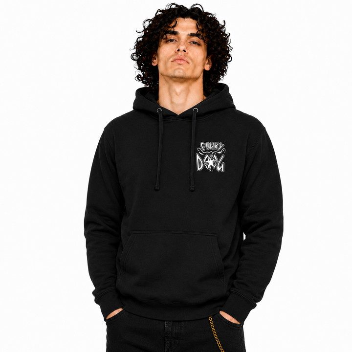 FUNKY DOG - FUNKY DOG LOGO  Front and Back Print Hoodie