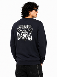 FUNKY DOG - FUNKY DOG LOGO  Front and Back Print Sweatshirt