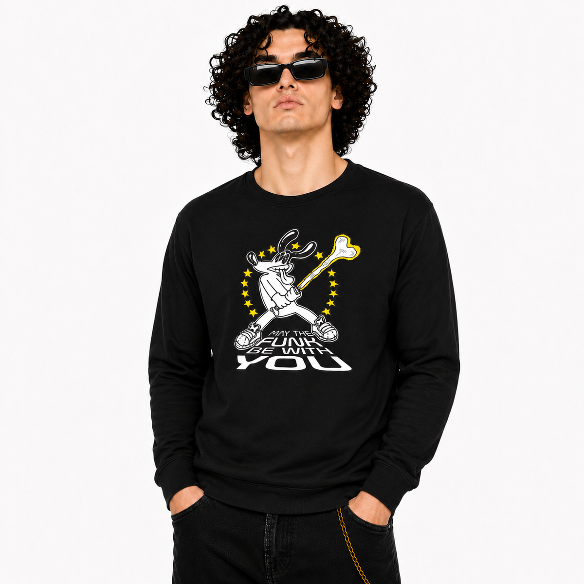 FUNKY DOG  - MAY THE FUNK BE WITH YOU Longsleeve T-shirt