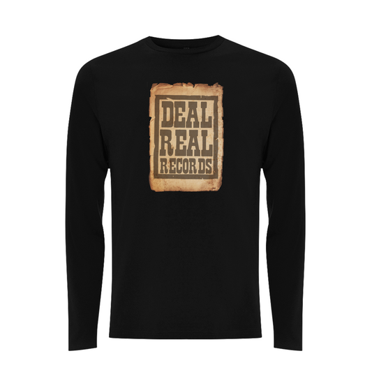 HANDSPUN RECORDS - DEAL REAL Front Print Longsleeve T-shirt