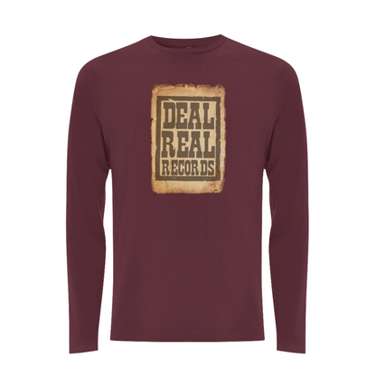 HANDSPUN RECORDS - DEAL REAL Front Print Longsleeve T-shirt