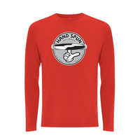 HANDSPUN RECORDS - Classic Front Print GREY Logo Longsleeve T-shirt – Rave inspired 90s streetwear, retro fashion from Have a nice day london store 