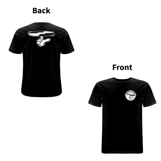 HANDSPUN  RECORDS  - 90's CLASSIC LOGO Front and Back Print T-shirt - A Have A Nice Day Brand.