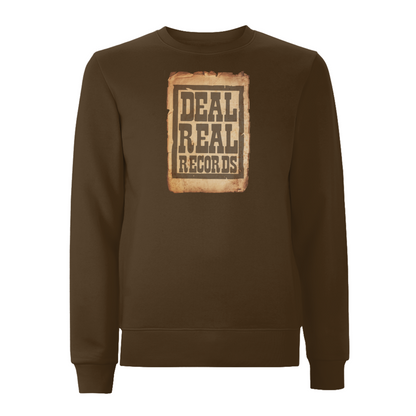 HANDSPUN RECORDS -DEAL REAL Front Print Sweatshirt