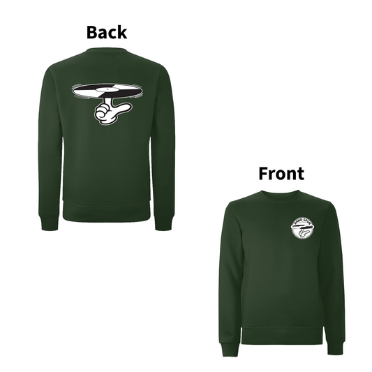 HANDSPUN  RECORDS  -  CLASSIC LOGO Front and Back Print Sweatshirt - A Have A Nice Day Brand.