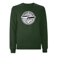 HANDSPUN RECORDS - Classic Front Print GREY Logo Sweatshirt – Rave inspired 90s streetwear, retro fashion from Have a nice day london store 