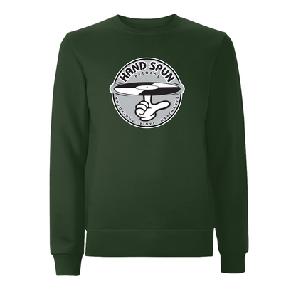 HANDSPUN RECORDS - Classic Front Print GREY Logo Sweatshirt