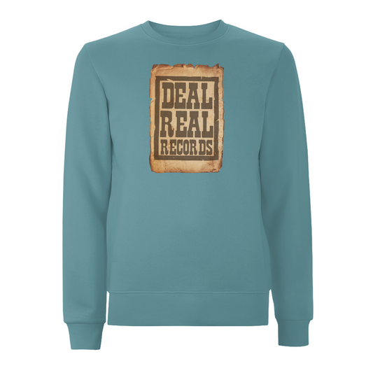 HANDSPUN RECORDS -DEAL REAL Front Print Sweatshirt