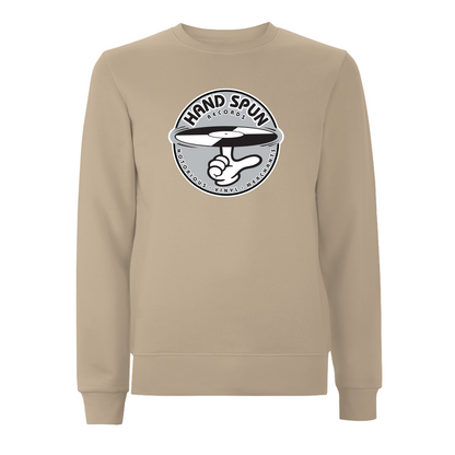 HANDSPUN RECORDS - Classic Front Print GREY Logo Sweatshirt