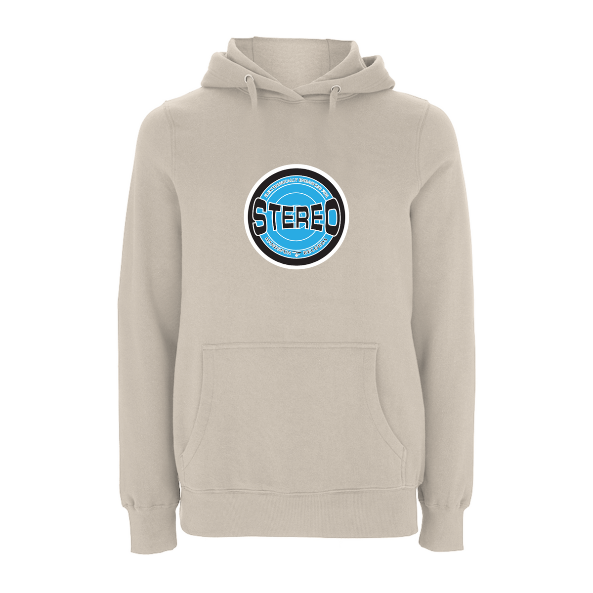 HANDSPUN RECORDS - STEREO SKY BLUE Hoodie – Rave inspired 90s streetwear, retro fashion from Have a nice day london store 