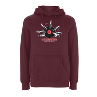 Handspun Records Jugglery Front Print Hoody – Rave inspired 90s streetwear, retro fashion from Have a nice day london store 
