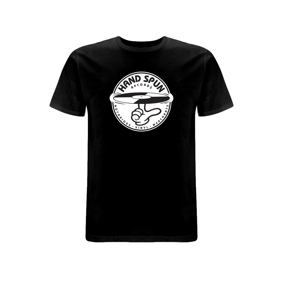 HANDSPUN RECORDS - Classic Front Print Logo T-shirt – Rave inspired 90s streetwear, retro fashion from Have a nice day london store 