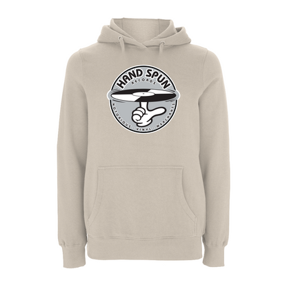 HANDSPUN RECORDS - Classic Front Print GREY Logo Hoodie