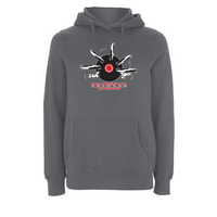 Handspun Records Jugglery Front Print Hoody – Rave inspired 90s streetwear, retro fashion from Have a nice day london store 