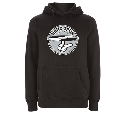 HANDSPUN RECORDS - Classic Front Print GREY Logo Hoodie