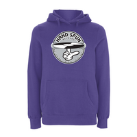 HANDSPUN RECORDS - Classic Front Print GREY Logo Hoodie – Rave inspired 90s streetwear, retro fashion from Have a nice day london store 