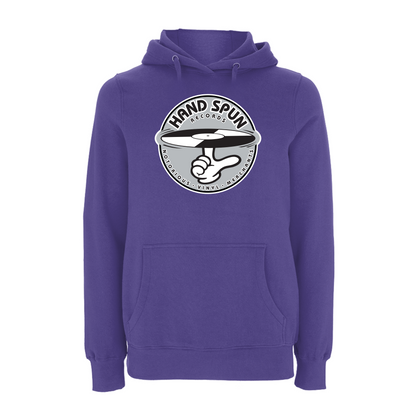 HANDSPUN RECORDS - Classic Front Print GREY Logo Hoodie