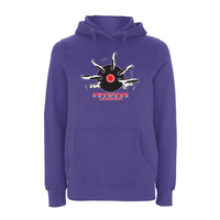 Handspun Records Jugglery Front Print Hoody – Rave inspired 90s streetwear, retro fashion from Have a nice day london store 