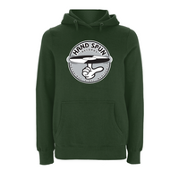 HANDSPUN RECORDS - Classic Front Print GREY Logo Hoodie – Rave inspired 90s streetwear, retro fashion from Have a nice day london store 