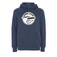 HANDSPUN RECORDS - Classic Front Print Logo Hoodie – Rave inspired 90s streetwear, retro fashion from Have a nice day london store 