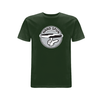HANDSPUN RECORDS - Classic Front Print GREY Logo T-shirt