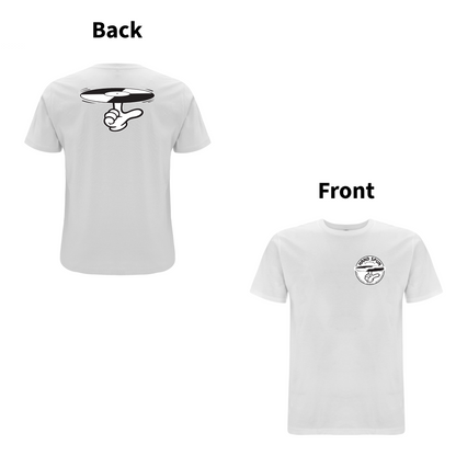 HANDSPUN  RECORDS  - 90's CLASSIC LOGO Front and Back Print T-shirt - A Have A Nice Day Brand.