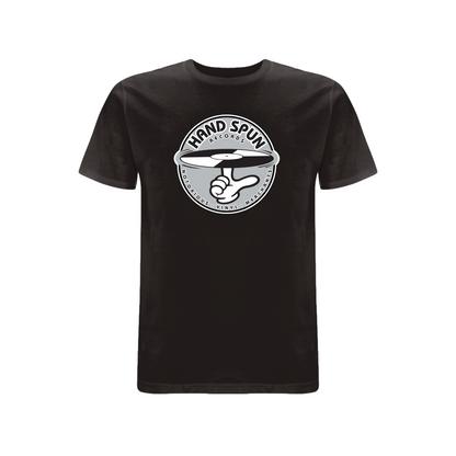 HANDSPUN RECORDS - Classic Front Print GREY Logo T-shirt