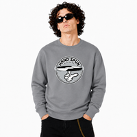 HANDSPUN RECORDS - Classic Front Print GREY Logo Sweatshirt