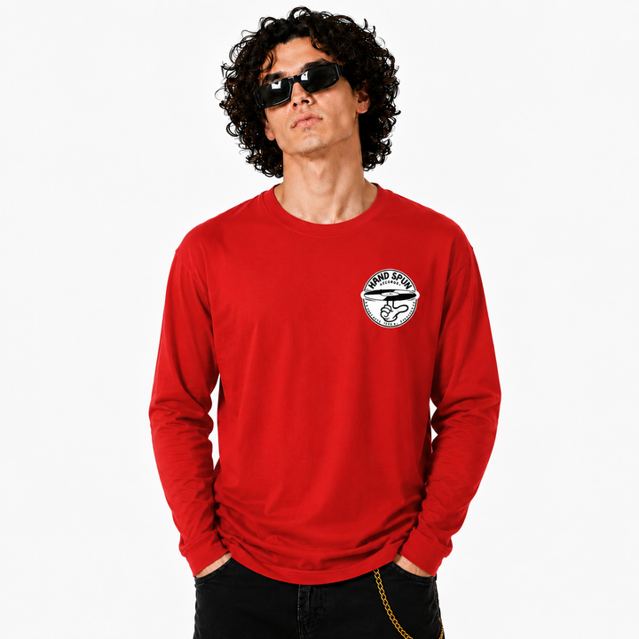 Handspun Records Embroidered Long Sleeve T-Shirt