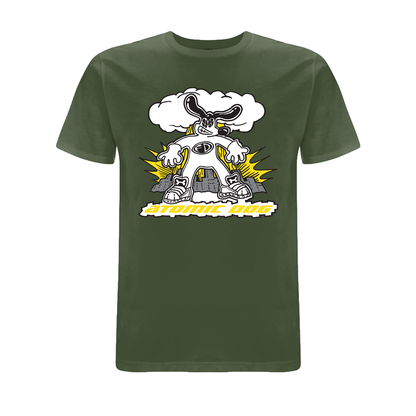 Funky Dog Atomic Dog Front Print T-Shirt