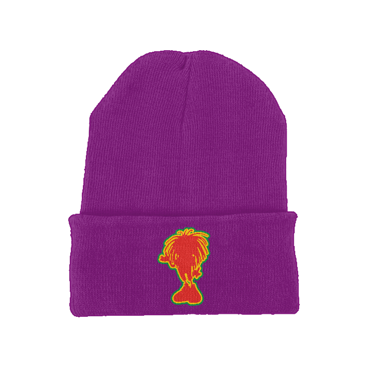 Sista Embroidered Silhouette Original cuffed long beanie – Rave inspired 90s streetwear, retro fashion from Have a nice day london store 