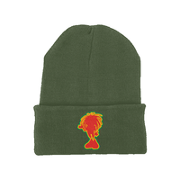 Sista Embroidered Silhouette Original cuffed long beanie – Rave inspired 90s streetwear, retro fashion from Have a nice day london store 