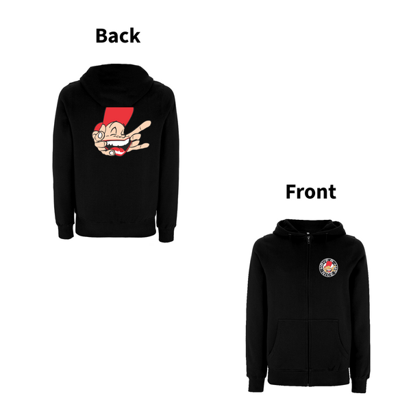 Have A Nice Day - Sam The Man -Front and Back print Zip Hood – Rave inspired 90s streetwear, retro fashion from Have a nice day london store 