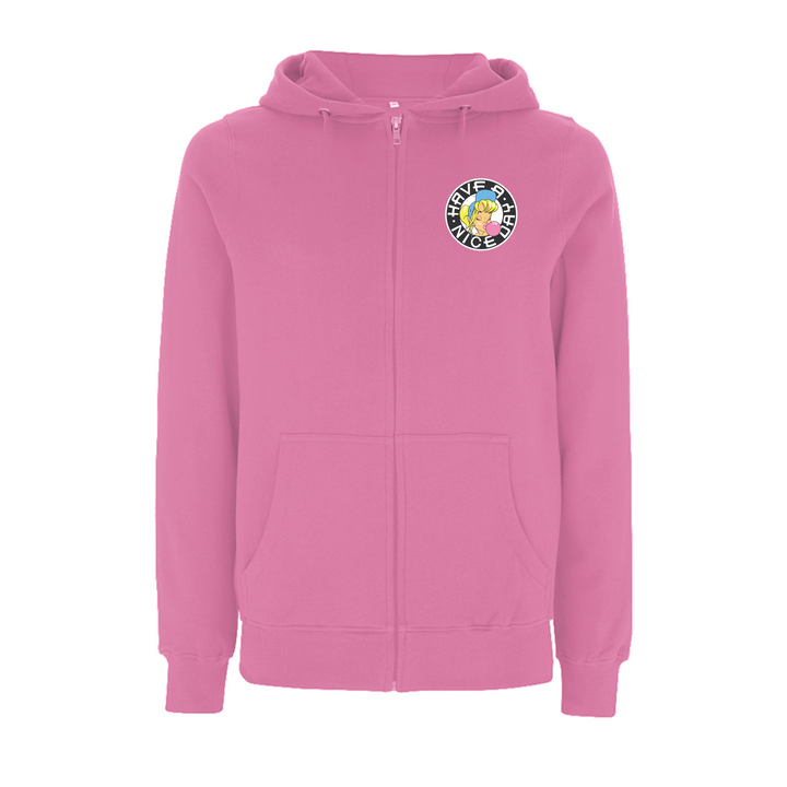 SHURL The Girl  - 90's Classic Left Breast  Logo Zip Hood – Rave inspired 90s streetwear, retro fashion from Have a nice day london store 