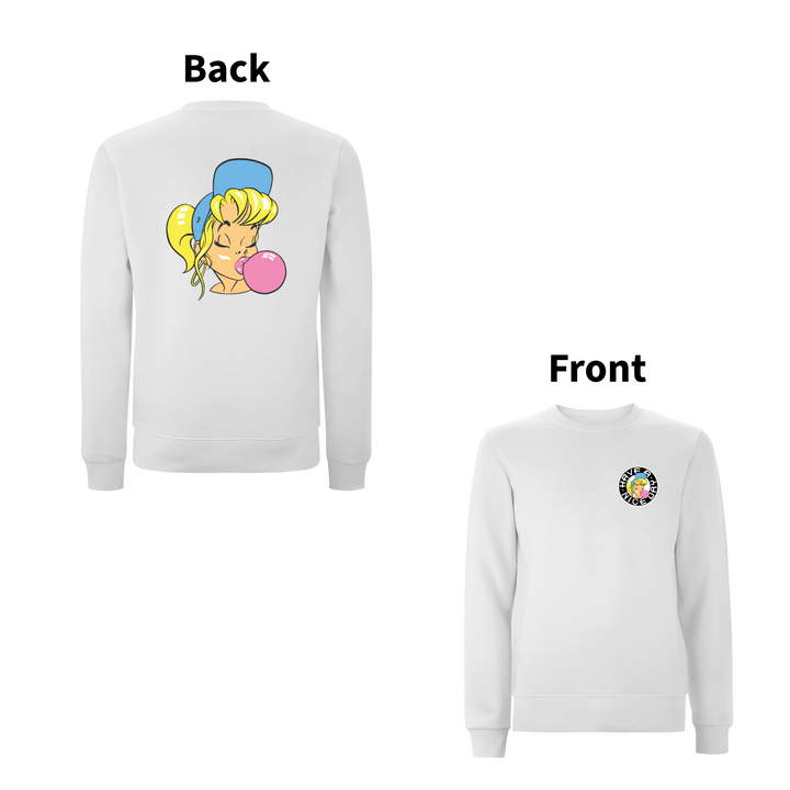 Have A Nice Day - 90's Classic Logo SHURL The Girl Front and Back Print Sweatshirt – Rave inspired 90s streetwear, retro fashion from Have a nice day london store 