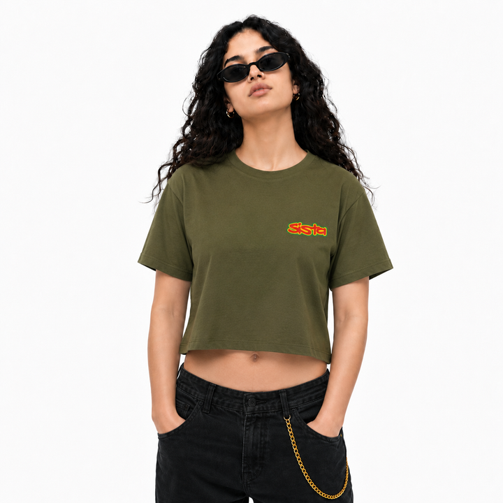 SISTA Front Logo Women's TriDri® Crop Top