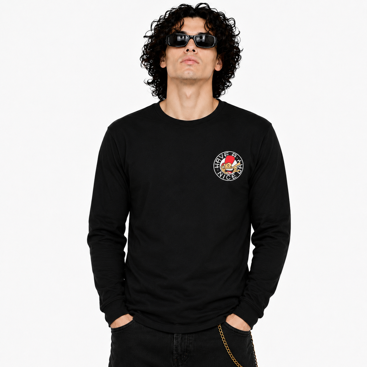 Sam The Man Embroidered Long Sleeve T-Shirt