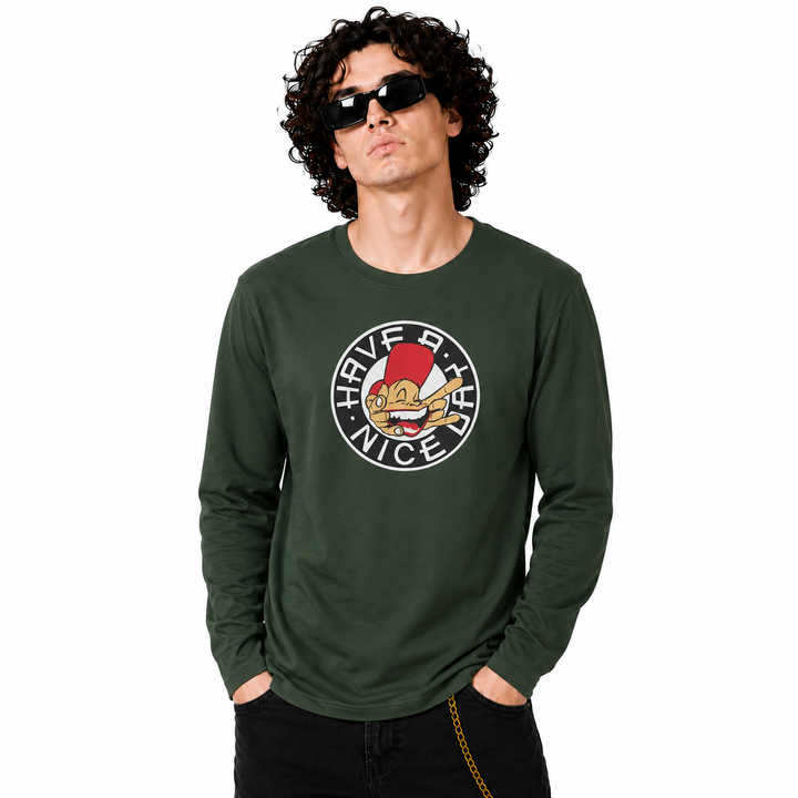 Sam the man Front Print Long Sleeve