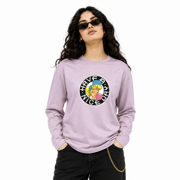Shurl The Girl - 90's Classic Logo front print Longsleeve T-shirt