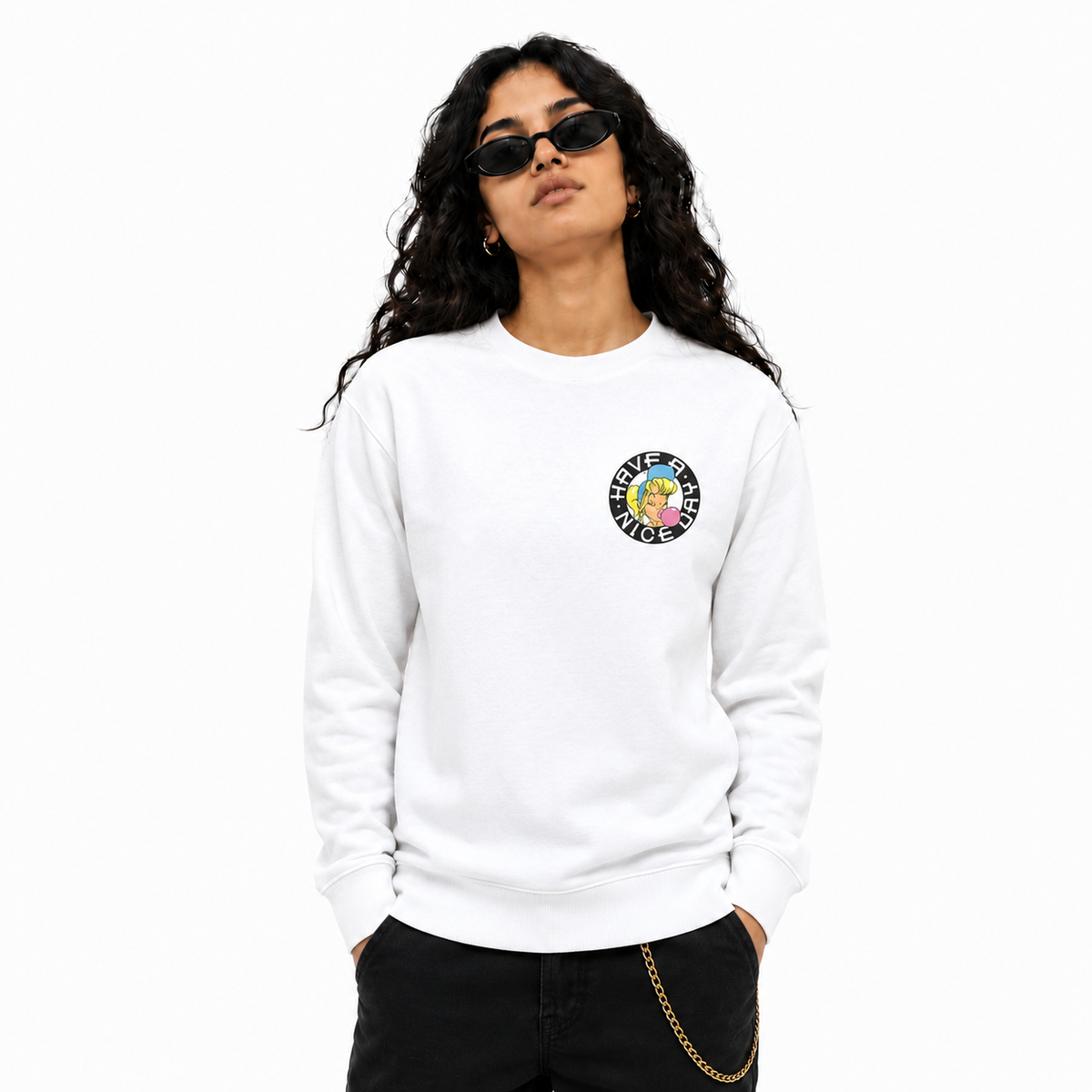Shurl The Girl - 90's Classic Logo left breast Sweatshirt