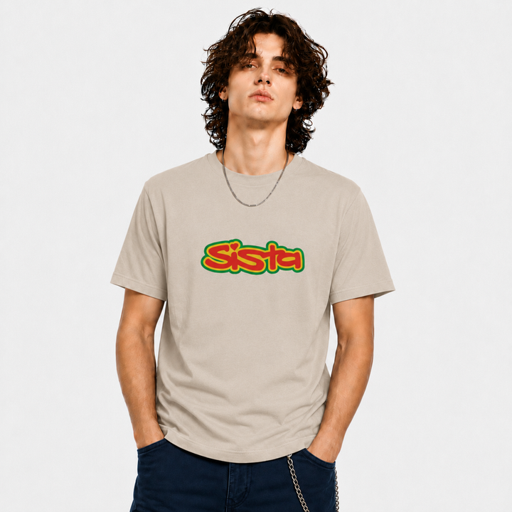 Sista Large logo front print t-shirt