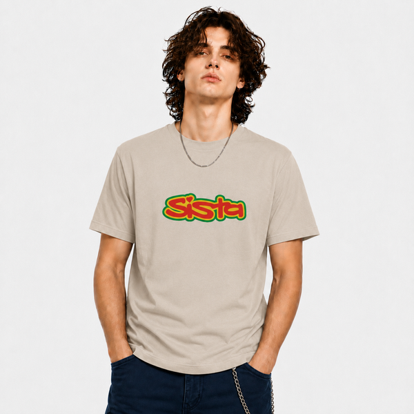 Sista Large logo front print t-shirt
