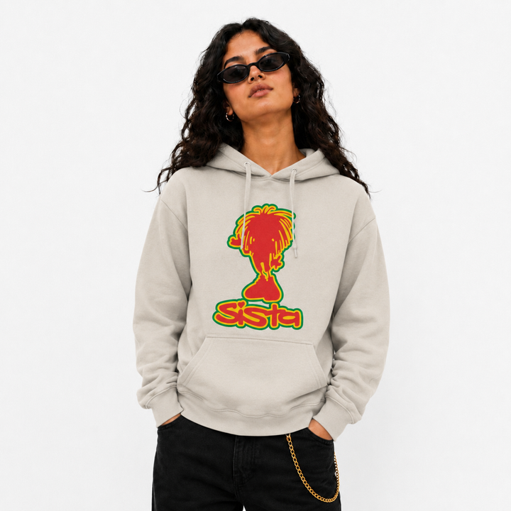 Sista Silhouette Front Print Hood