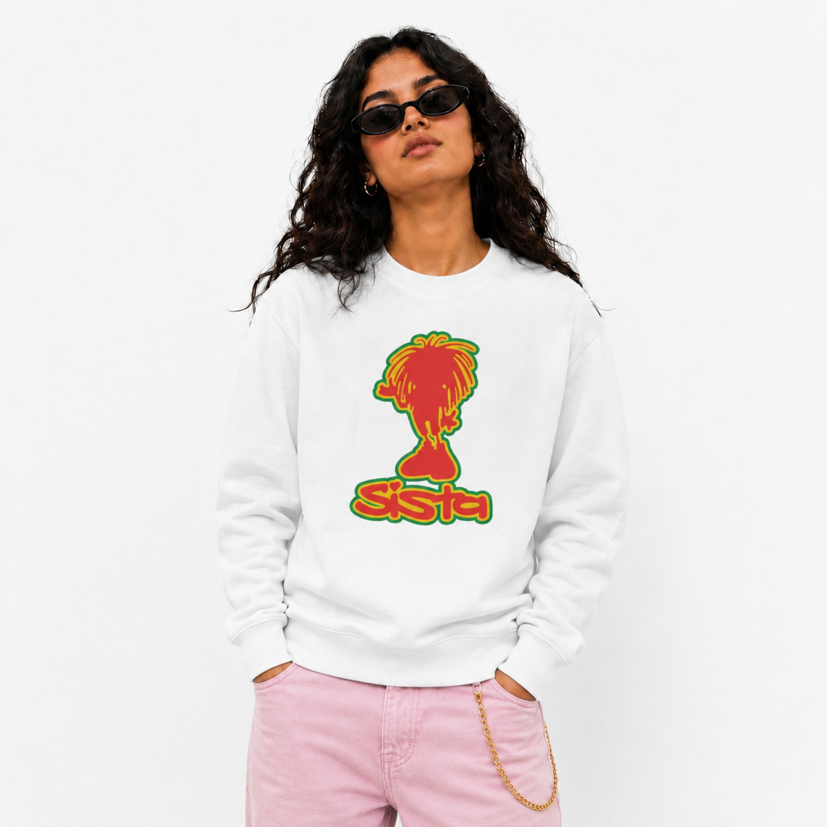 Sista Silhouette front print Sweatshirt
