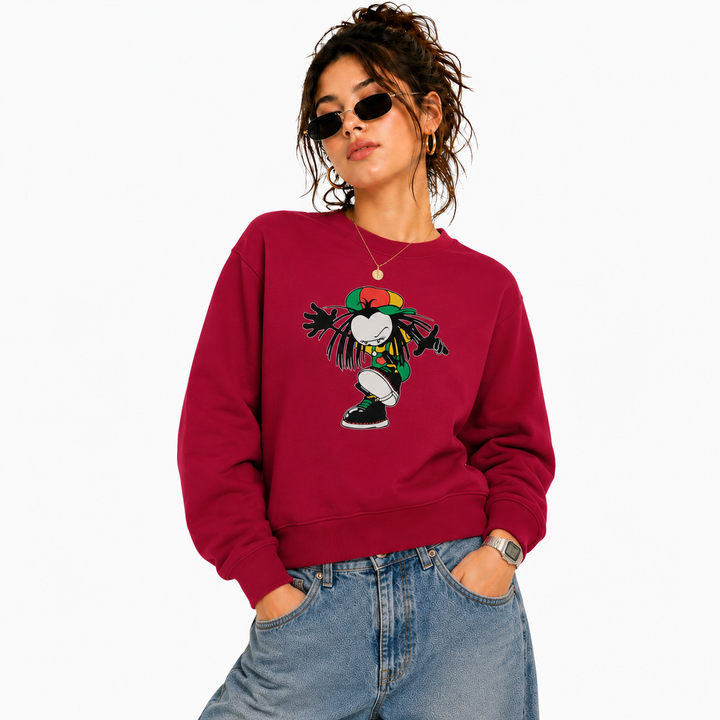 Sista Stamp Front Print Sweathshirt