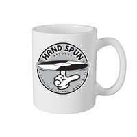 Handspun Records Grey Logo Mug – Rave inspired 90s streetwear, retro fashion from Have a nice day london store 