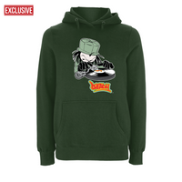 DJ DREADY 90's Classic Logo Front Print Hood – Rave inspired 90s streetwear, retro fashion from Have a nice day london store 